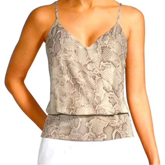 White House Black Market Tops - WHBM Python Snakeskin Print Tank, L